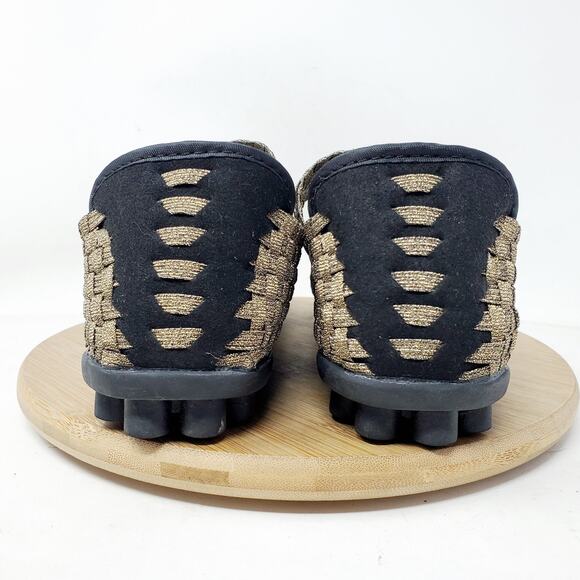 Bernie Mev Shoes Womens 42 Charm Gold Metallic Slip On Mary Jane‎ Flat Sandals - Picture 8 of 13